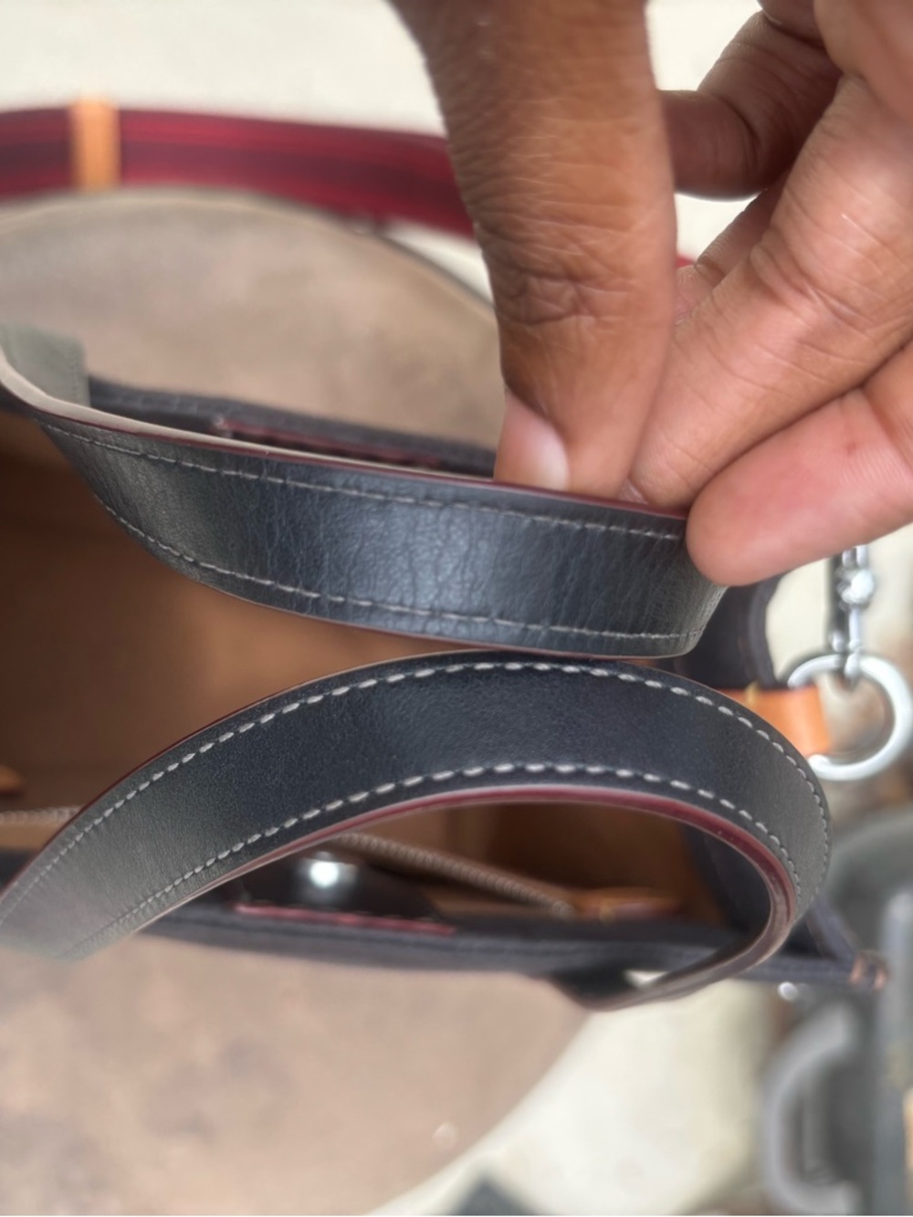 Coach Black Signature Denim Tote Bag - Picture 6 of 8